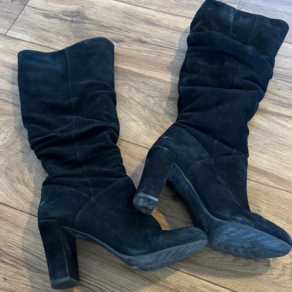 Nine West Black Over-The-Knee Suede Boots
